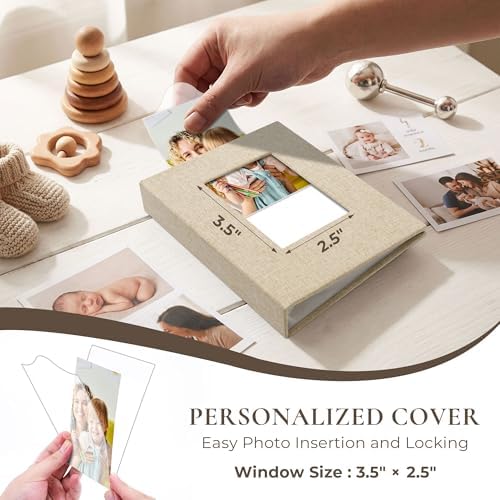 Vienrose 4x6 Mini Photo Album, 2 Pack, 52 Photos, Beige - Image 3