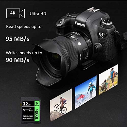 Professional 1000x Class 10 U3 Memory Card - 32GB, Compatible with Computers, Cameras & Camcorders, Up to 95MB/s Read Speed, Green/Black - Image 2