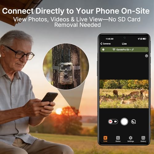 GardePro E6+ WiFi Bluetooth Trail Camera, Dual Antennas - Image 2