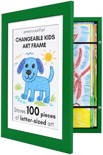 Americanflat 8.5x11 Changeable Kids Art Frame - Shamrock Green by Americanflat