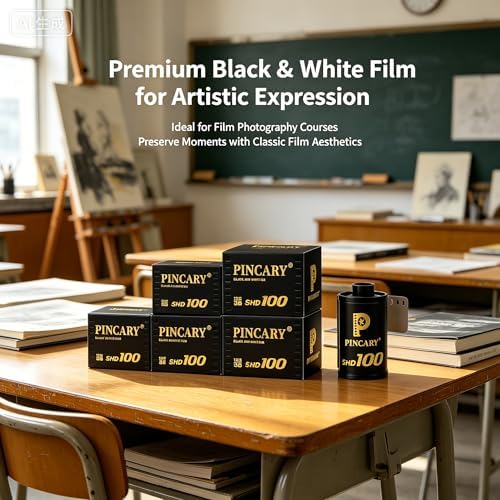 Printmaker Choice — Pincary 35mm Film Black and White ISO100 for Portraits and Prints, Scan Friendly Tones, Subtle Highlights, 35 mm Camera, DX 24x36mm, 36EXP - 6Pack - Image 4