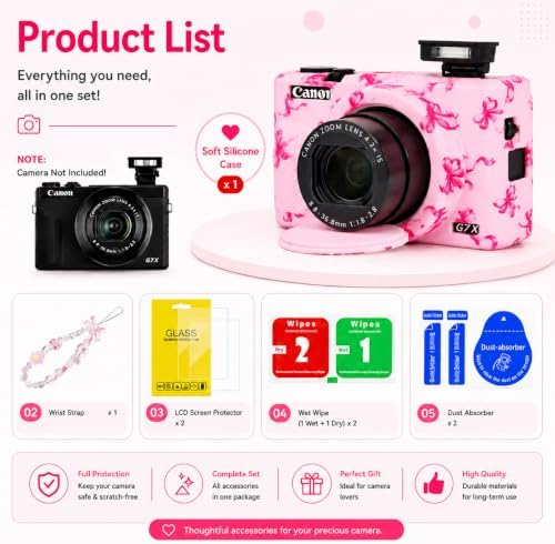 Camera Case for Canon G7X Mark III Cute Pattern case - Image 3