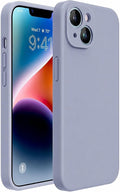 Miracase Silicone for iPhone 14 Case, Lavender Gray | Soft Anti-Scratch Microfiber Lining, Premium Silicone Cover Shockproof Drop Protection Phone Case for 14 by Miracase