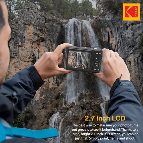 Kodak PIXPRO FZ45 Digital Camera + 32GB Memory Card + Point and Shoot Camera Case + Extendable Monopod + Lens Cleaning Pen + LCD Screen Protectors + Table Top Tripod Ultimate Bundle (Red) - Image 5