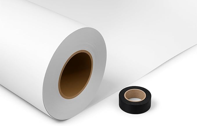 Denny Mfg Seamless Paper Backdrop for Photoshoot,Bright White, 107in x 36ft | Photoshoot backdrop, Matte Finish for Portraits, Product Photos and Video Shoots, with Free Roll Gaffer Tape (2 in x 13 ft) - Image 2