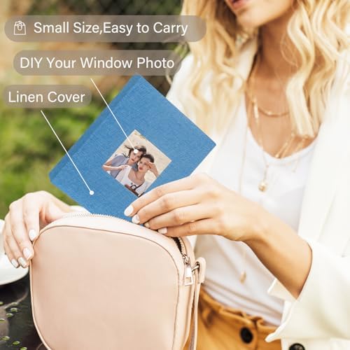 Artmag Mini Photo Album 4x6 50 Pockets 2 Pack, Linen Cover with Front Window Album Each Holds 52 Vertical Photos for Family Wedding Baby Children (Teal) - Image 6