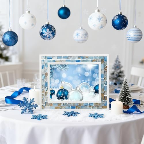 Beach Picture Frame 8x10, Mother of Pearl Photo Frame, Blue Grey, 1pc - Image 6