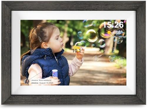 Frameo Digital Photo Frame,10.1 Inch WiFi Smart Digital Picture Frame with HD IPS Touch Screen,Auto-Rotate,Send Pictures from Anywhere via Frameo APP,Gifts for Mom by TAPINSAW
