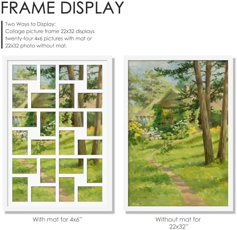 DUENPY 22x32 Collage Frame For 24 4x6 Photos White - Image 4