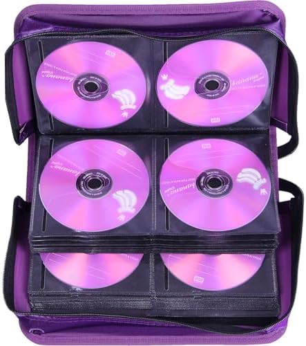 Capacity CD/DVD case Wallet, Storage,Holder,Booklet (128 Purple) - Image 3