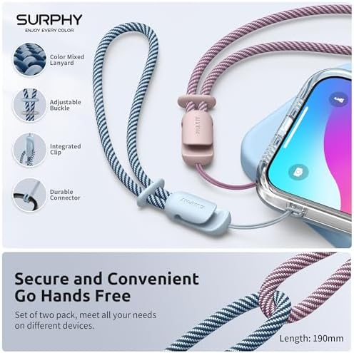 SURPHY 2 Pack Phone Lanyard, Phone Wrist Strap for Case, Camera Wrist Strap - Image 4