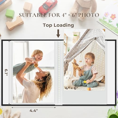 Vienrose 4x6 Mini Photo Album, 2 Pack, 52 Photos, Black - Image 2