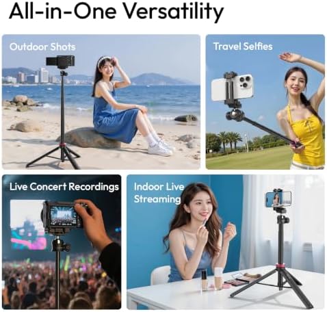 ULANZI MT44 Auto Open Phone Tripod, 59" Extendable Selfie Stick for iPhone - Image 2