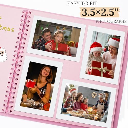 Scrapbook Photo Album 7"x7" 20 Sheets 40 Pages Hardcover Kraft Paper Khaki - Image 4
