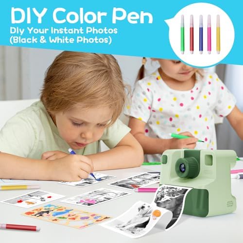Kids Camera Instant Print, Christmas Birthday Gifts for Girl Boys Kids 3-12 - Image 5