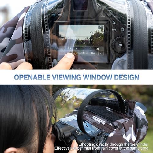 JJC Camera Rain Cover for Camera with Lens Below 9.1”, Nylon Material - Image 4