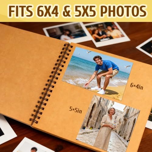 10x10 Scrapbook Album, 50 Pages Hardcover DIY Photo Memory Book - Image 4