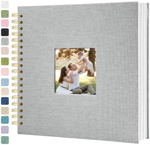 10 x 10 Inch Scrapbook Photo Album Linen Cover Hardcover Kraft Memory Book by Unknown