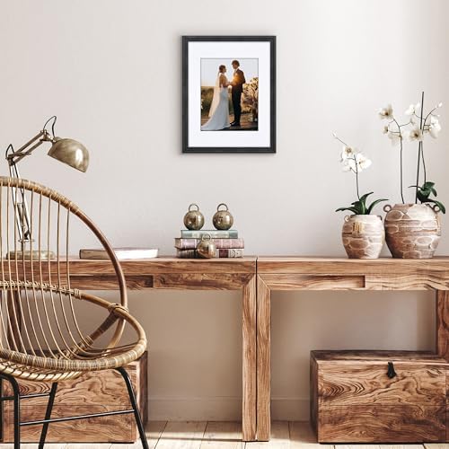 Americanflat 11x14 Vintage Picture Frame - Matted to 8x10 - Black - Image 4
