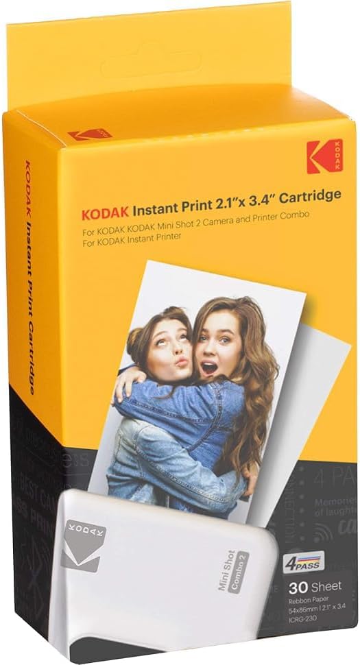 Kodak 4Pass 2.1 x 3.4 Inches Film Cartridge (30 Sheets) for Kodak Mini 2 Retro/Era and Mini Shot 2 Retro/Era - Image 2