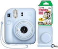 Fujifilm Instax Mini 12 Instant Camera + Minimate Custom Case + Fuji Instax Film 20 Sheets Twin Pack (Pastel Blue) by FUJIFILM
