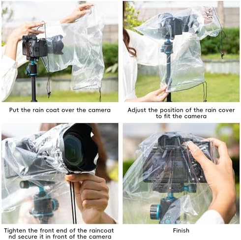 2Pack Camera Rain Cover Clear Waterproof Sleeve for Camera w Lens up to 11" - Image 6