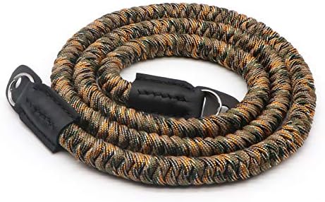 Paracord Woven Camera Neck Shoulder Strap Belt Hand Compatible with Canon Nikon Sony Olympus Pentax Fujifilm Panasonic SLR DSLR Digital Mirrorless Cameras 42 inch Camouflage - Image 3