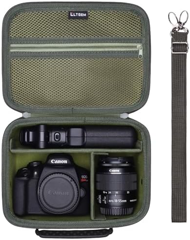 Small Camera Case Bag for Canon EOS Rebel T7/R50//R100 DSLR Camera Green by LTGEM
