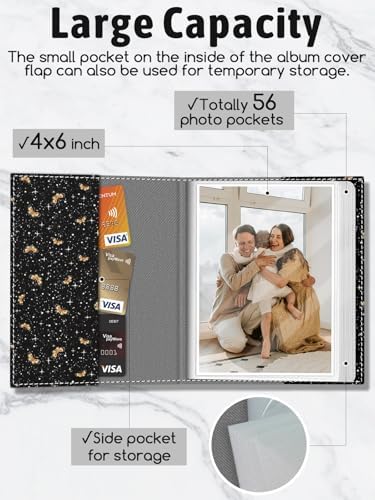 Photo Album 4x6, 56 Pockets Small Picture Book Skull Mushroom - Image 4