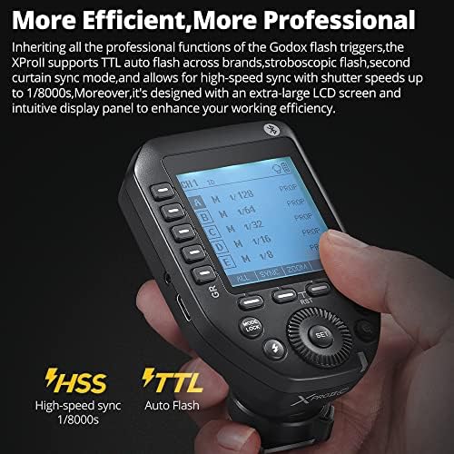 Godox XproII-C Trigger, Godox Flash Trigger for Canon, TTL Wireless Flash Trigger, HSS 1/8000s, 11 Customizable 5 Group Button, Can Bluetooth Connection (XproII-C) - Image 3