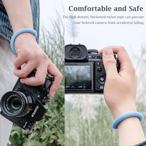 VOVMOEYA Camera Wrist Strap Rope,Camera Hand Strap Compatible with Fujifilm Canon Sony DSLR Camera - Blue - Image 4