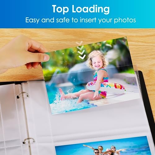 MaxGear 60 Pack 5x7 Photo Sleeves for 3 Ring Binder (240 Pictures),2 Pocket - Image 6