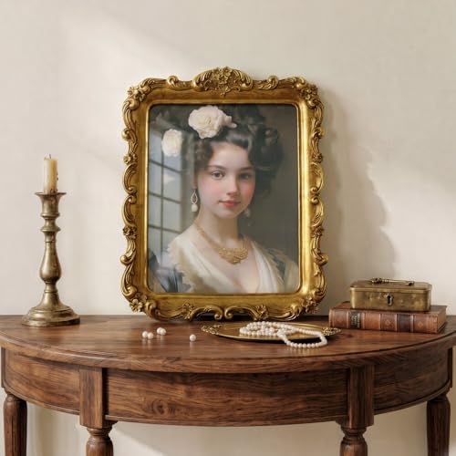 Cuspin 8x10 Gold Vintage Picture Frame Ornate Floral Antique Photo Frame - Image 7