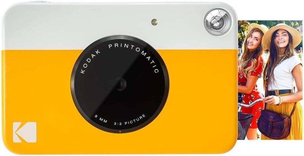 Kodak Printomatic Instant Camera Bundle (Yellow) Zink Paper (20 Sheets) - Case - Photo Album - Hanging Frames. - Image 2