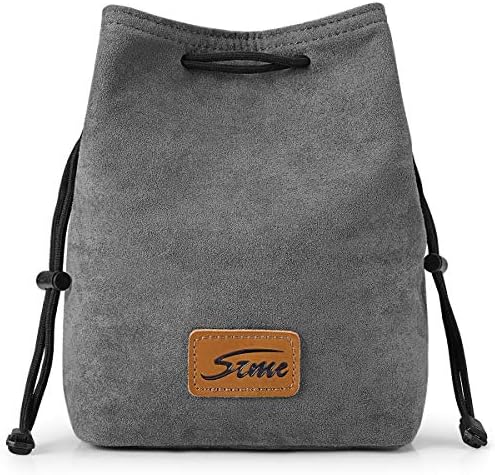 S-ZONE Soft Camera Bag DSLR Insert Handbag Drawstring Lens Case by S-ZONE