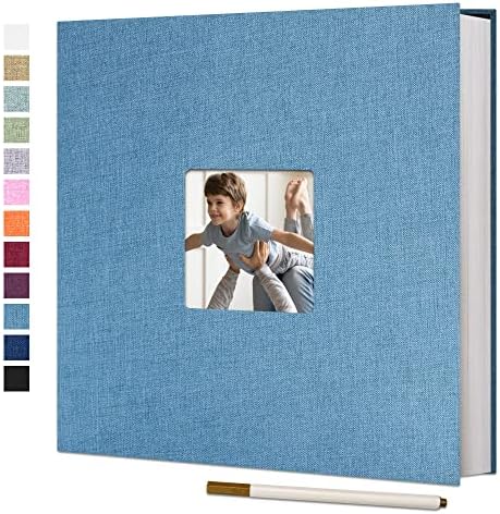 Vienrose Large Photo Album Self Adhesive for 4x6 8x10 10x12 Pictures Magnetic Scrapbook Album DIY 13" X 12.6" 60 Blank Pages with A Metallic Pen by Vienrose