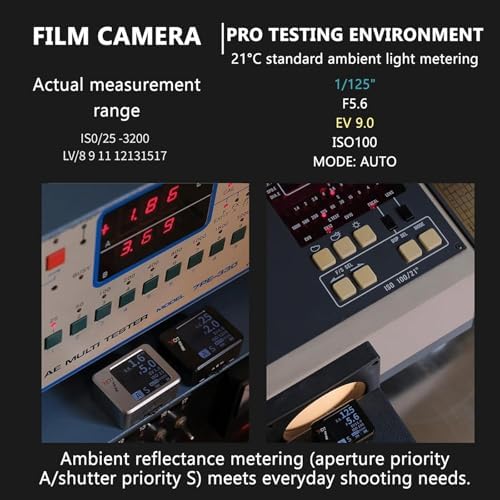 Camera Light Meter, 30°Fov Digital Exposure Meter, 1.54 Inch Display, Ev Range 1-22, High-Precision Sensor, Adjustable Shooting Mode, Cold Shoe Mount, for Vintage Film Photography - Image 7