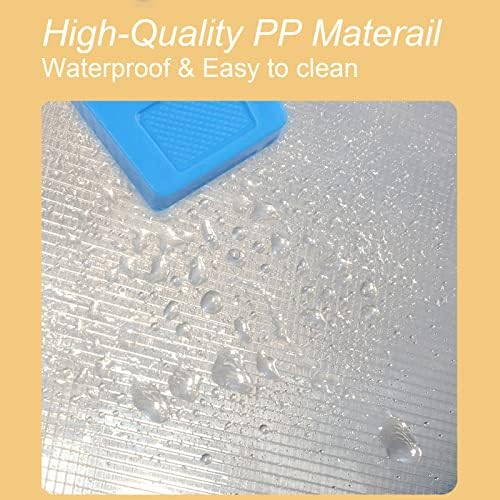 12x16.5 Art Portfolio Case A3 PP Plastic Transparent Blue Pack of 1 - Image 3