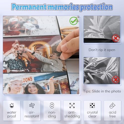 Popotop 4x6 Photo Album 1000 Pictures, Linen Hardcover, Reinforced Spine - Image 2