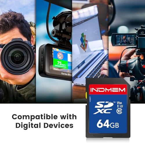 64GB SD Card, High Speed up to 90M/S, C10/U3/V30, SDXC UHS-I Memory Cards, Full HD & 4K Video Compatible with Digital Camera, HD Camcorders, DSLR and PC, 64GB(1pc) - Image 4