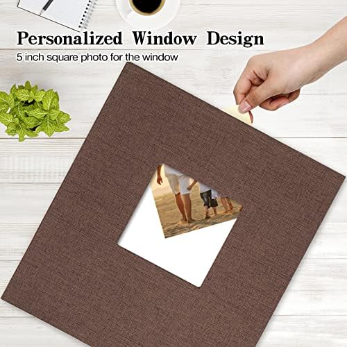 potricher Photo Album 4x6 Pictures, 600 Pockets, Linen Cover, Brown - Image 2