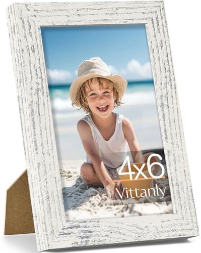 Vittanly 4x6 Picture Frame Made of Solid Wood for Wall or Tabletop by Vittanly