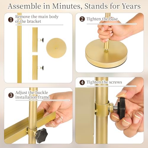 28''Adjustable Tabletop Easel Stand, Picture Easels for Display-Gold - Image 6