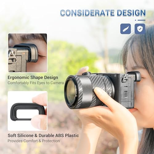 JJC 2-Pack FDA-EP20 Eyecup Eyepiece Eye Cup & FA-SHC1M Hot Shoe Cover Cap for Sony A6700 Camera - Image 3