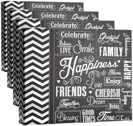 Pioneer Photo Albums T-12CHLK Happiness Photo Album 12 x 12 Inch | (Pack of 4) by PioneerPhotoAlbums