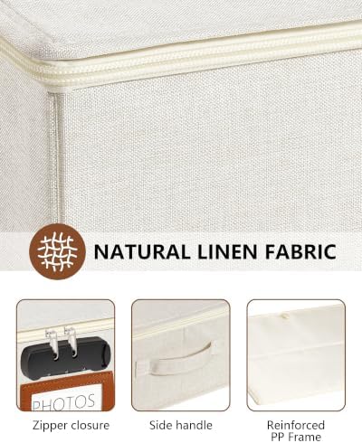 HULISEN Photo Storage Box with Lock, Photo Organizer for 2000+ 4x6 Pictures - Image 5