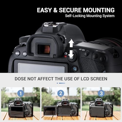 JJC Silicone EB Eyecup Viewfinder for Canon 5D Mark II 90D 70D 6D, 2-Type - Image 7