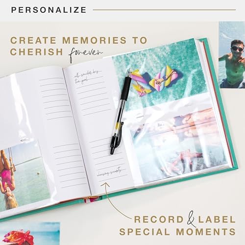 MCS Far and Away Mint Photo Album Holds 200 4x6 Photos with Memo Space, Clear Side-Loading Pockets – Scrapbook Style Keepsake for Vacations & More – A Thoughtful Gift - Image 7