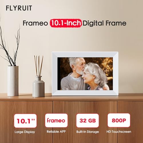 Frameo 10.1" Digital Picture Frame WiFi 32GB, Birthday Gifts for Mom, Women - Image 3