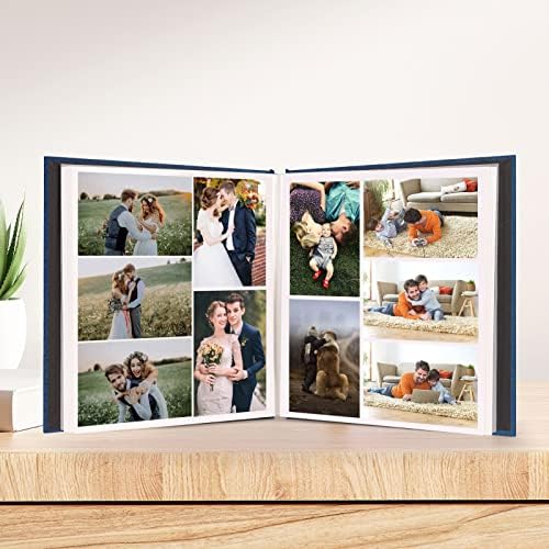 Photo Album Self Adhesive Pages Scrapbook, 13.2x12.8 Blue 120 Pages - Image 6